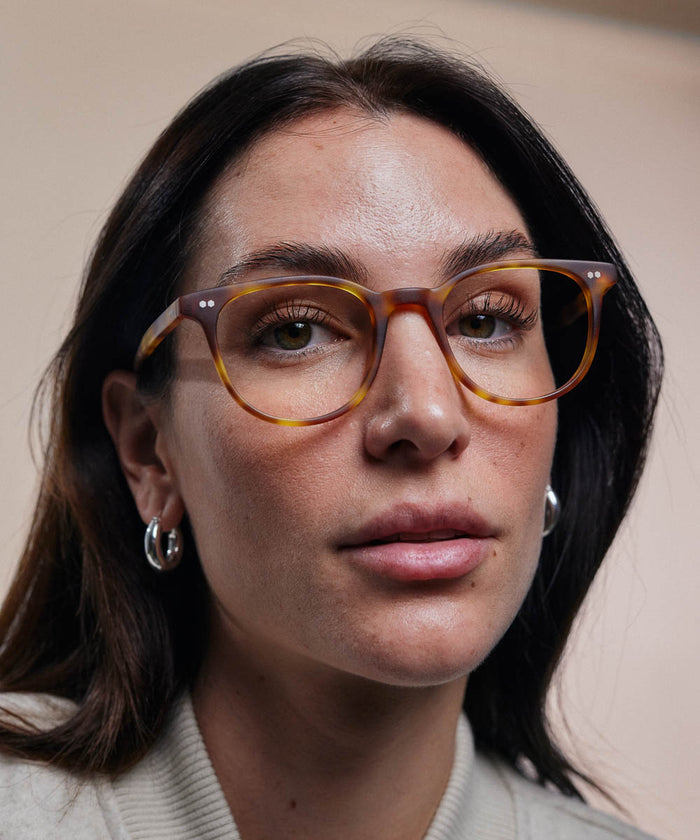 Johann Wolff Frankie Matte Vintage Tortoise Eyeglasses #color_matte-vintage-tortoise