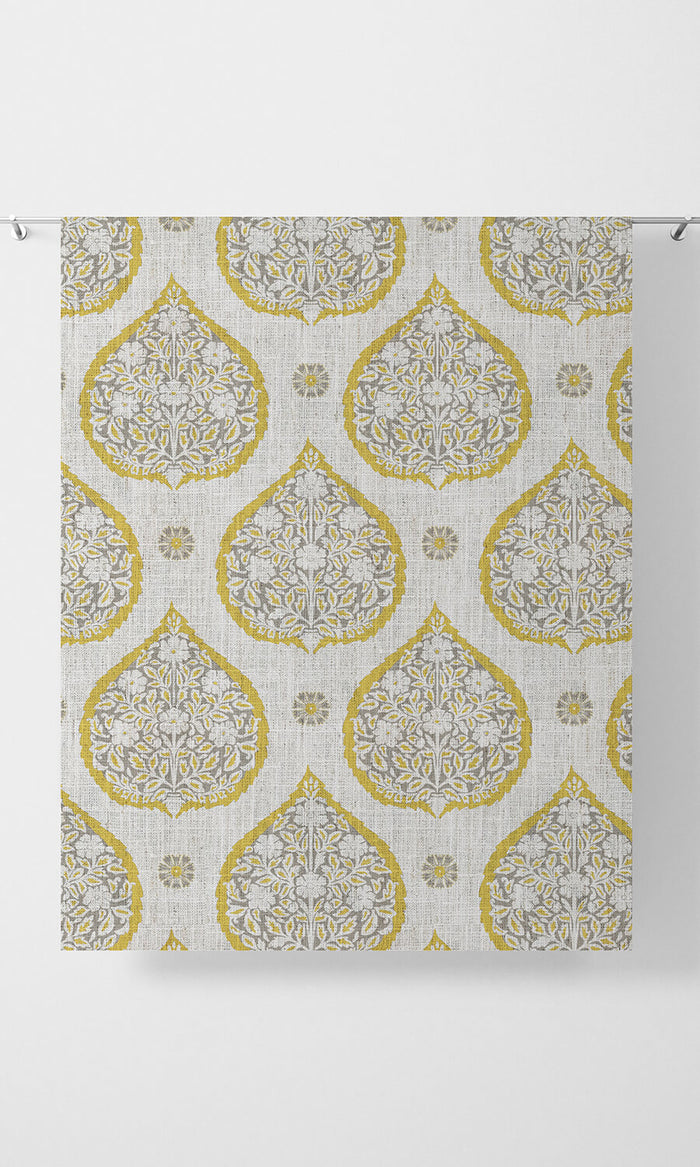 Paisley Curtains (Yellow/ Gray)
