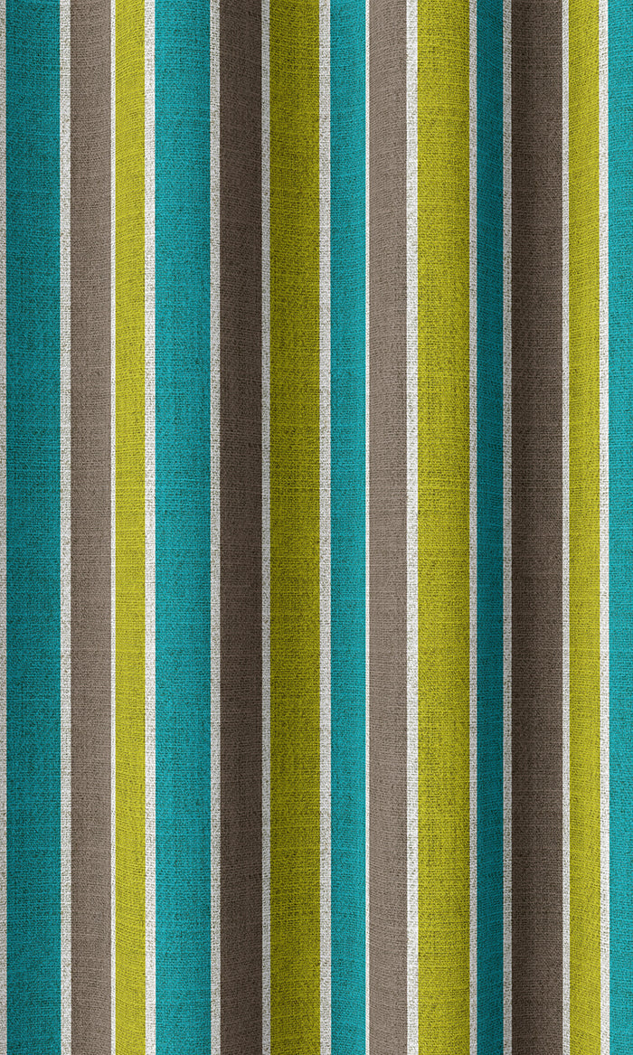 Striped Home Décor Fabric By the Metre (Blue/ Green)