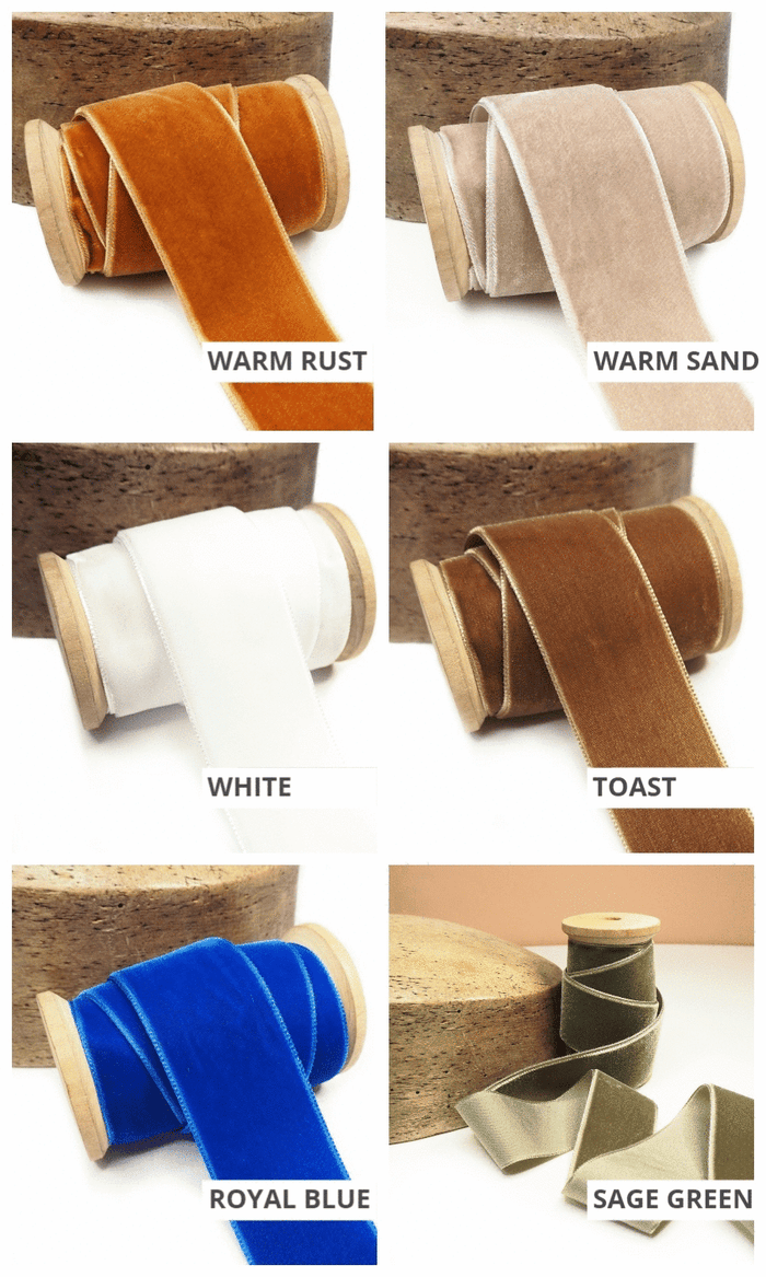Velvet border ribbon tape trim