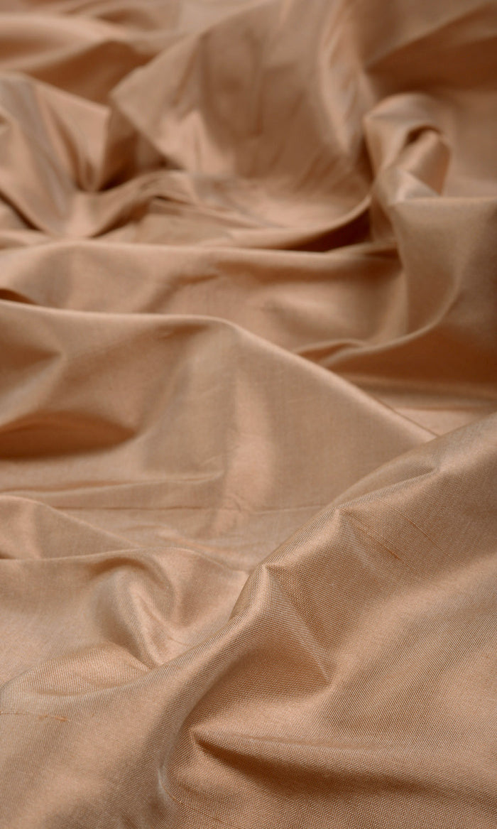 Shantung Silk Fabric Material By the Metre (Peach/ Salmon)