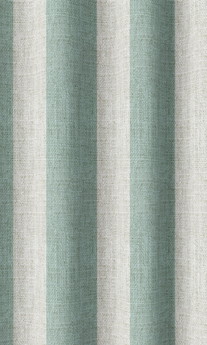 Striped Print Home Décor Fabric By the Metre (Aqua Blue/ White)