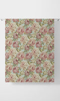 Classic Floral Patterned Drapes (Pink & Blue)