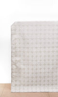Geometric Embroidered Drapes (White/ Gray)