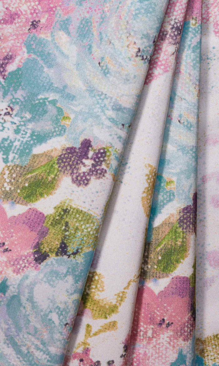 Floral Curtains for Living, Bedroom, Kitchen, Bathroom (Pink/ Blue/ White)