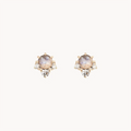 Full Moon Glow Diamond Moonstone Earring