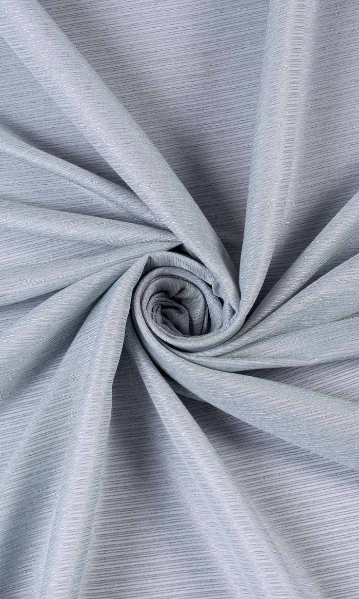 Striped Sheer Home Textile Fabric Material By the Metre (Periwinkle Gray)