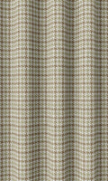 Houndstooth Patterned Drapes (Brown & Green)