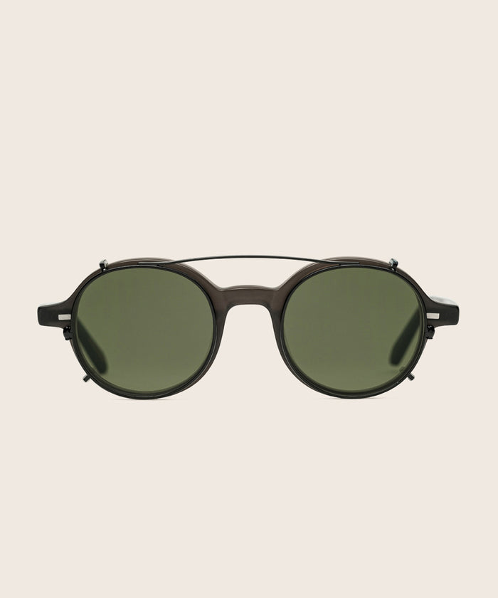 Johann Wolff Gatsby Matte Black Green Clip #color_matte-black-green