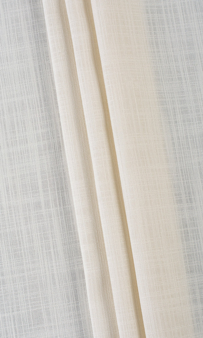 Semi-Sheer Home Textile Fabric Material By the Metre (Warm Ivory/ Pale Beige)