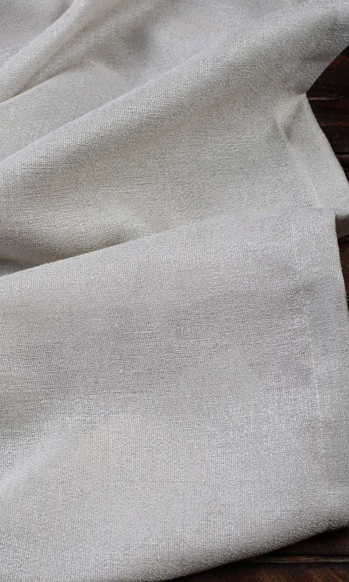 Plain Semi-Sheer Fabric By the Metre for Curtains & Drapes (Silver Gray)