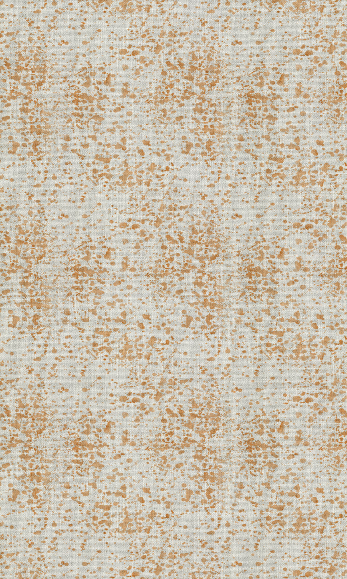 Abstract Print Fabric Material By the Metre (White/ Orange/ Brown)