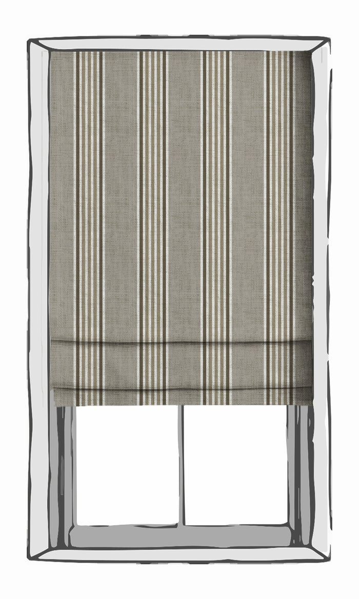 Modern Striped Curtains (Tan/ Brown) Extra Long Short Wide