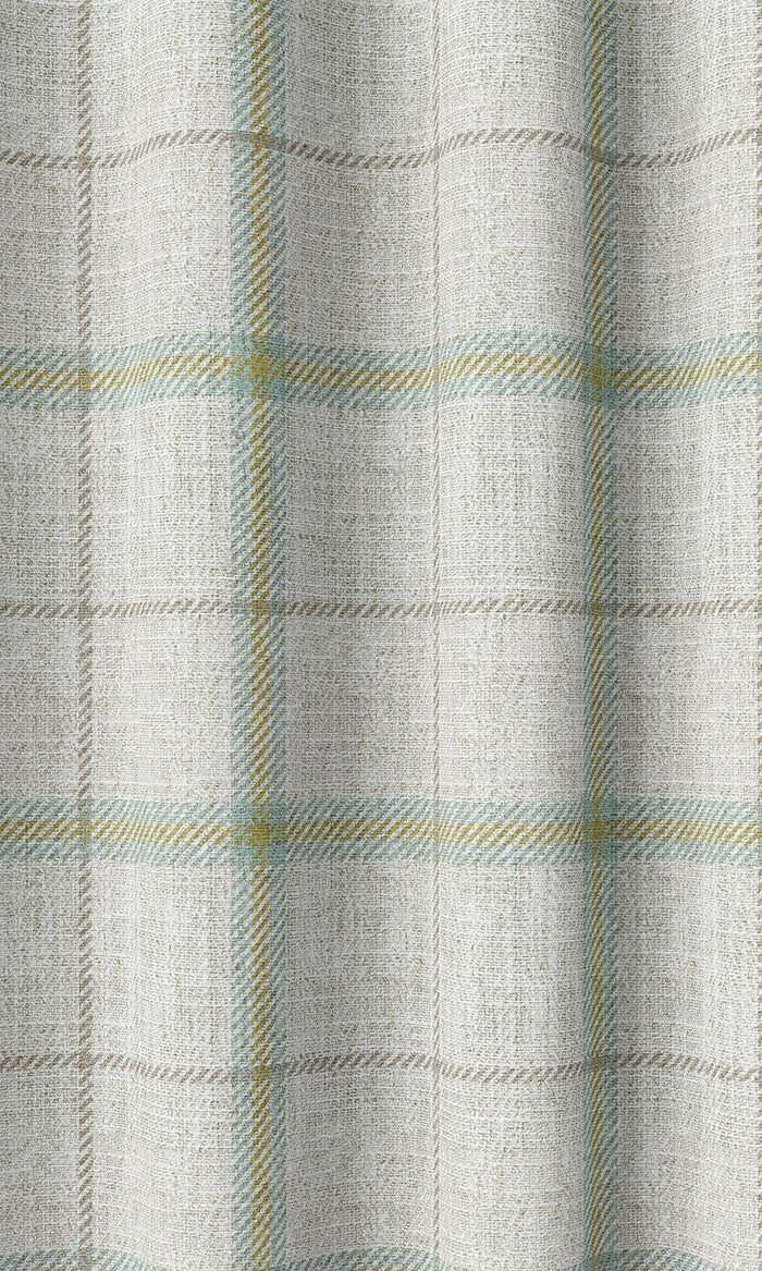 Check Print Home Décor Fabric By the Metre (White/ Blue/ Green)