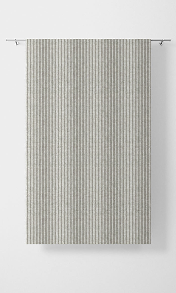 Modern Striped Pinch Pleat, Rod Pocket, Eyelet Curtains (Grey/ White)