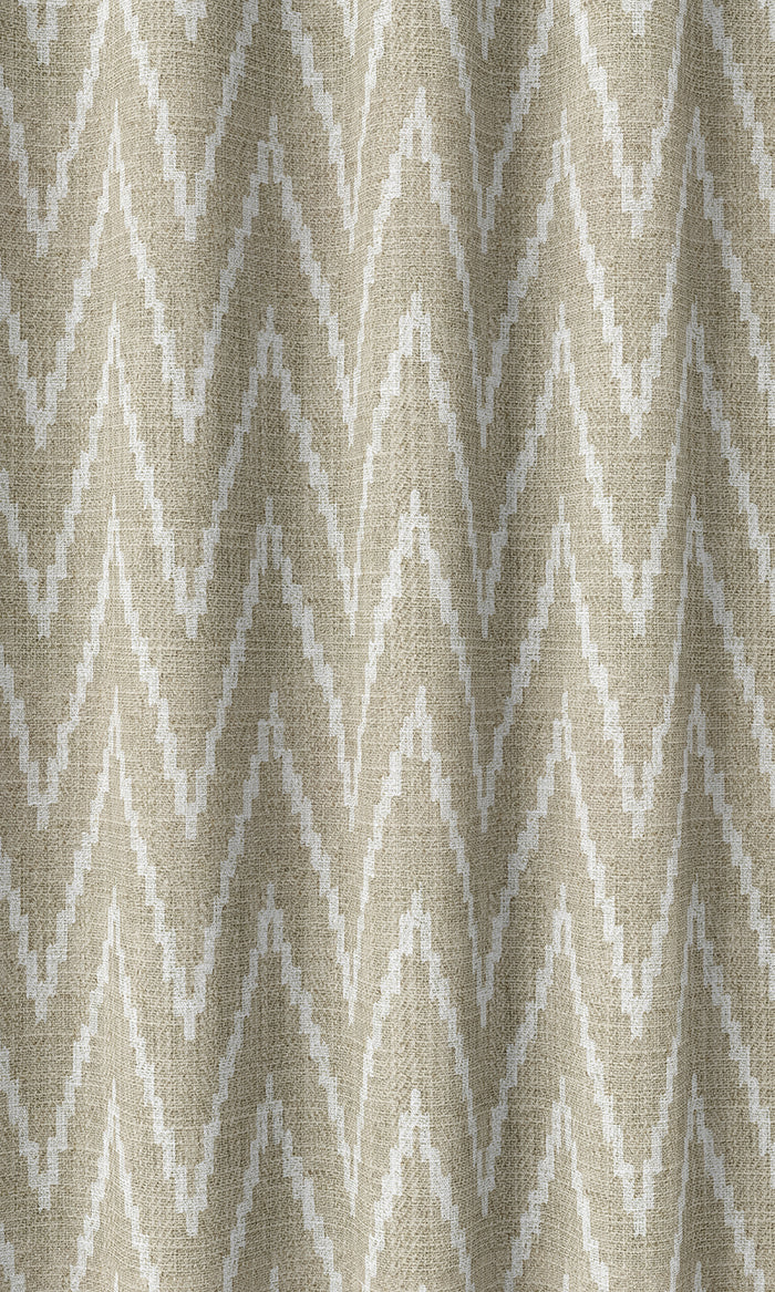 Houndstooth Print Curtains (Beige/ White)