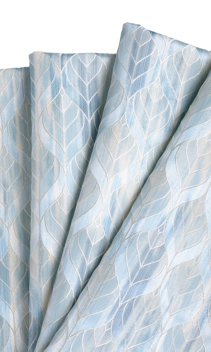 Petal Patterned Fabric Material By the Metre (Blue)