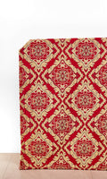 Damask Velvet Drapes (Beige/ Brown/ Red)