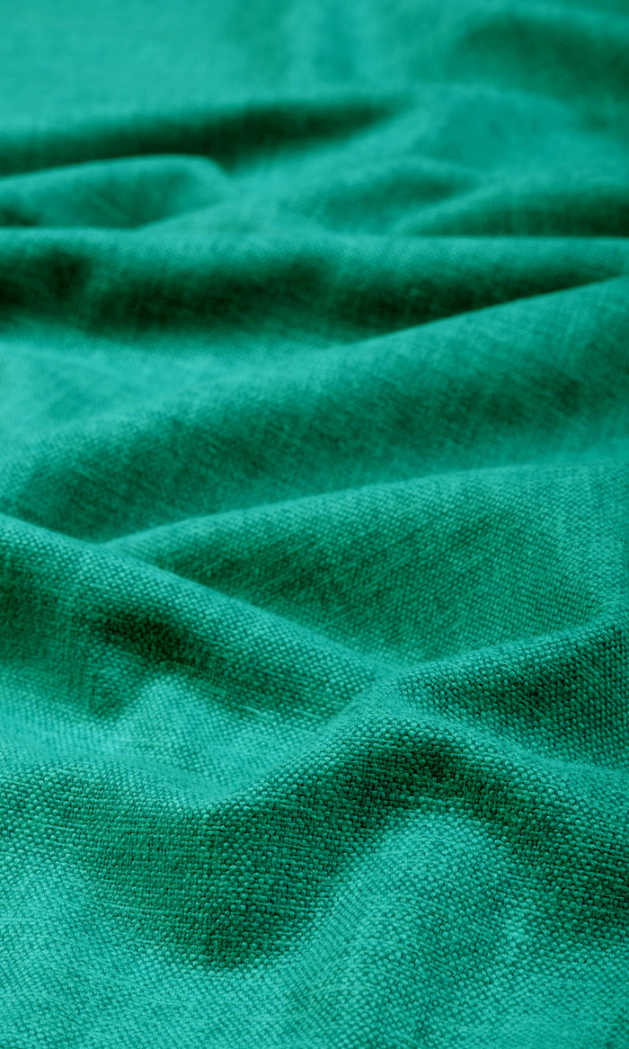 Green Print Pinch Pleat, Rod Pocket, Eyelet Curtains (Turquoise Green)