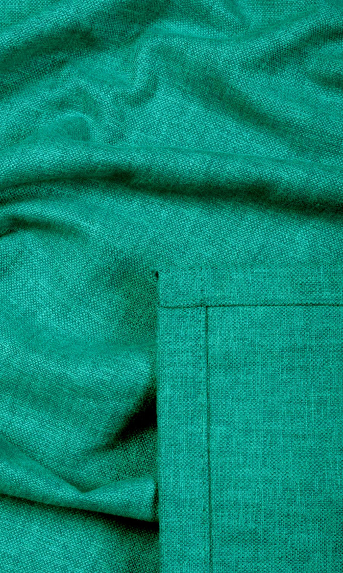 Green Print Window Treatments Fabric By the Metre (Turquoise Green)