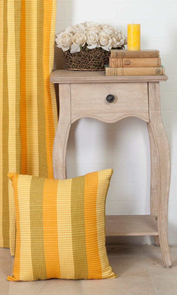 Cotton Fabric Material By the Metre (Yellow/ Green)