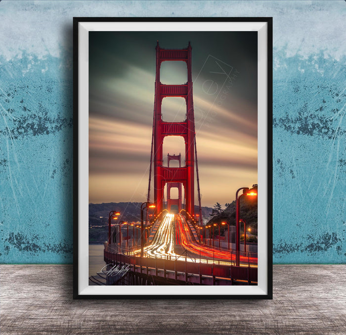 Golden Gate Bridge Art Print - San Francisco Poster | Sunrise Photography Print