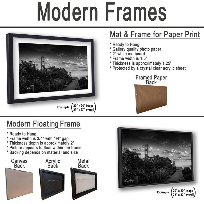 a black and white photo of modern frames