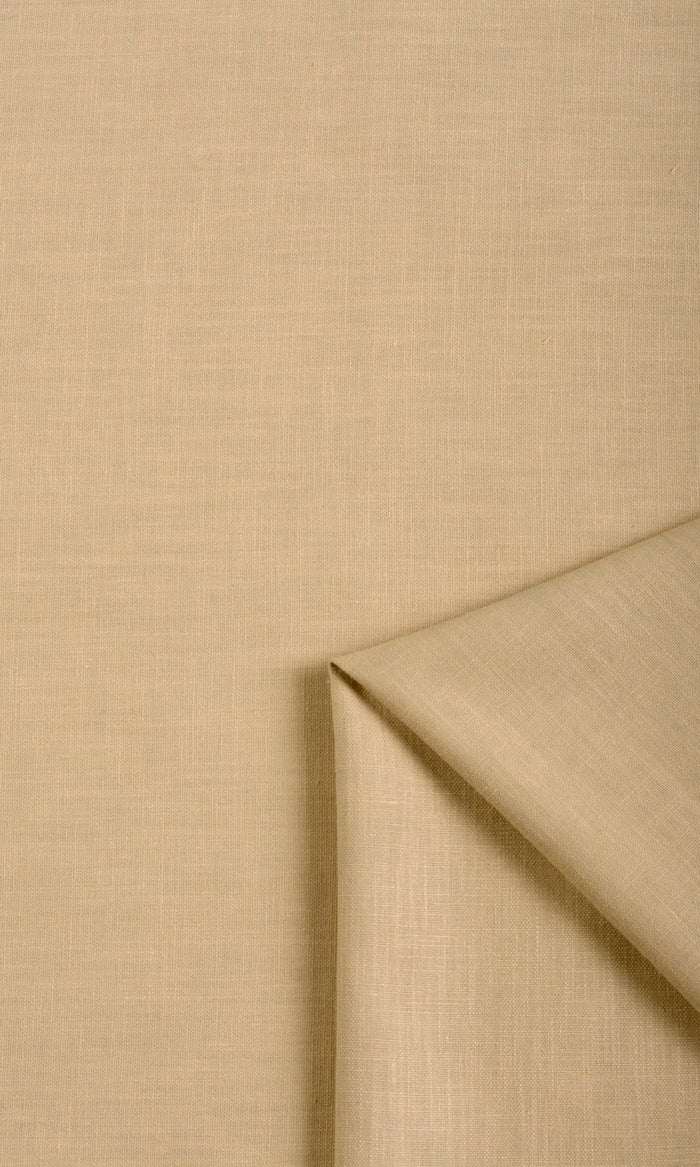 Poly-Cotton Fabric Material By the Metre (Mustard Yellow/ Wheat Beige)
