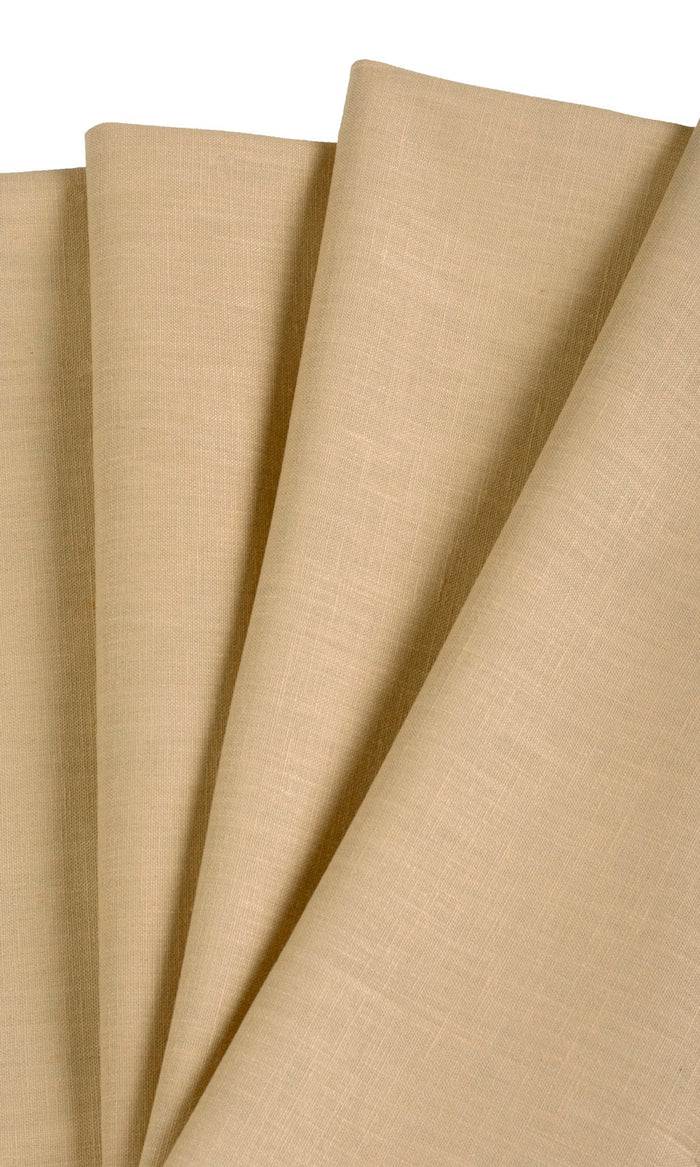 Poly-Cotton Drapes for Living, Bedroom, Kitchen, Bathroom (Mustard Yellow/ Wheat Beige)