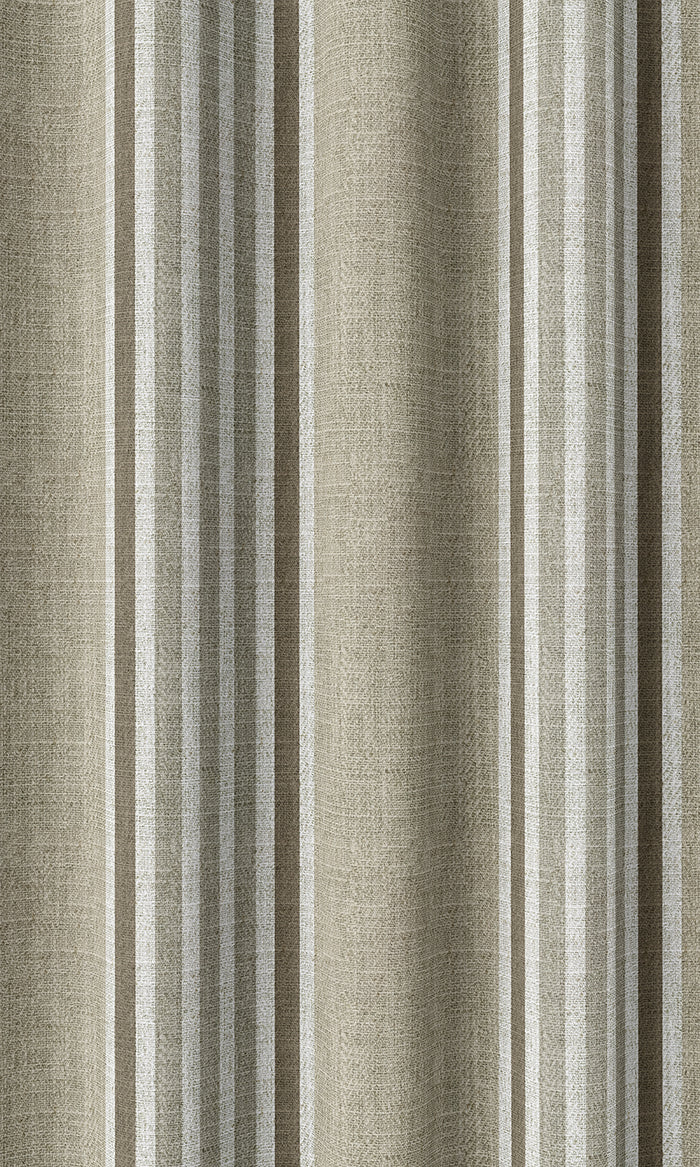 Striped Home Décor Fabric By the Metre (Sand Beige/ Peanut Brown)