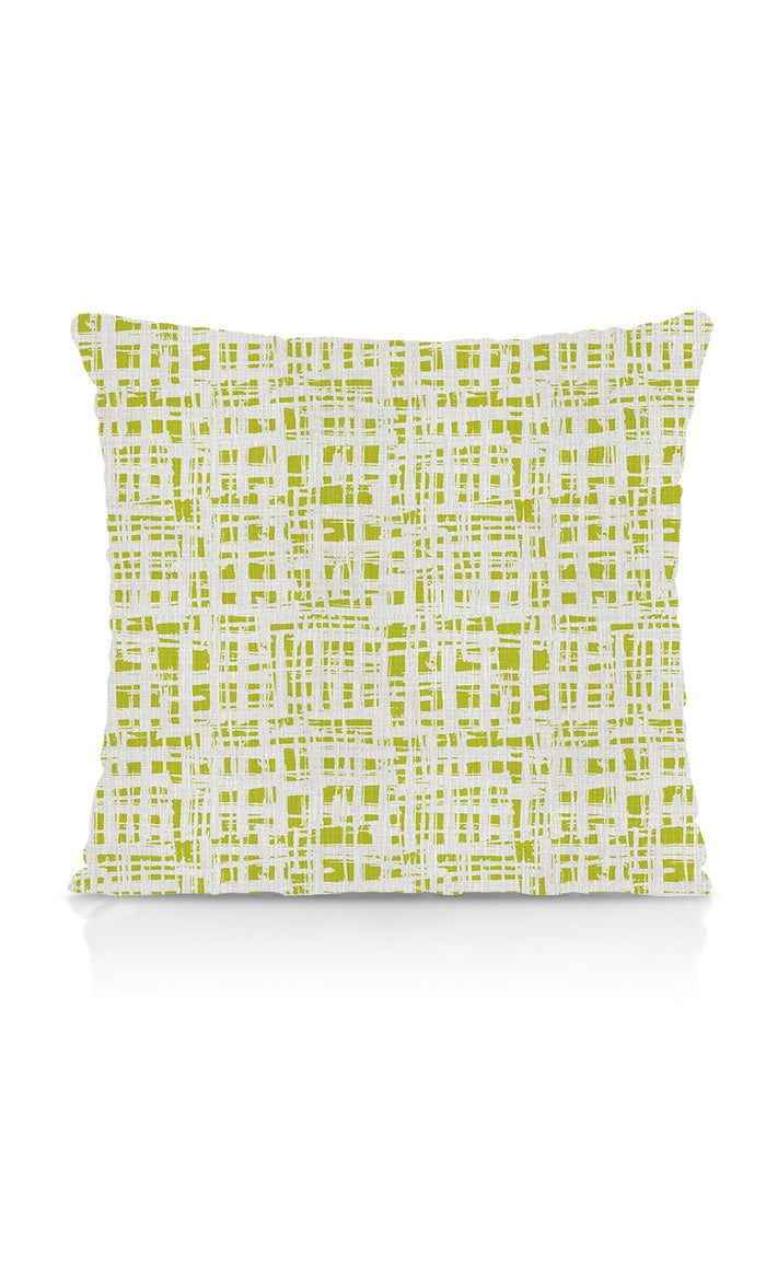 Abstract Print Home Textile Fabric Material By the Metre (White/ Pear Green)