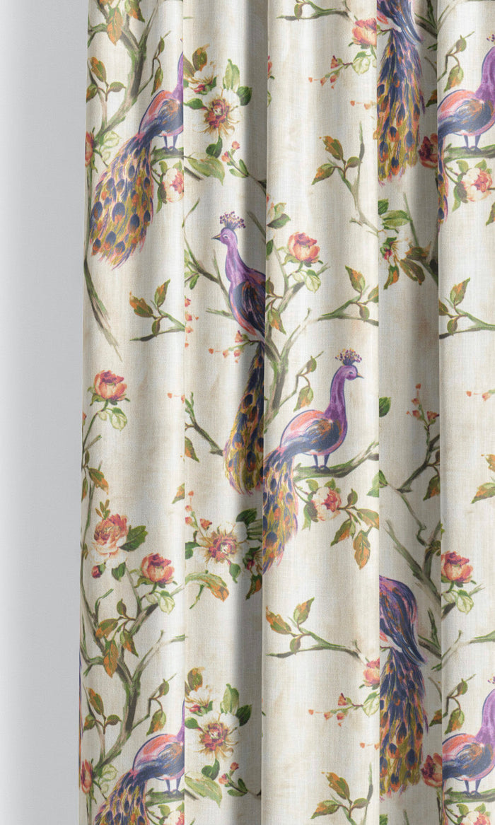 French Country Print Drapes for Living, Bedroom, Kitchen, Bathroom (Orange/ Green/ Purple)