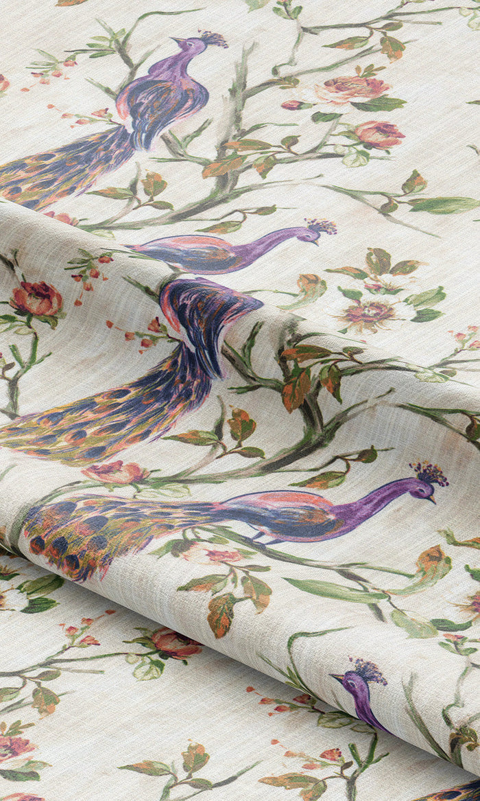 French Country Print Drapes (Orange/ Green/ Purple) Extra Long Short Wide