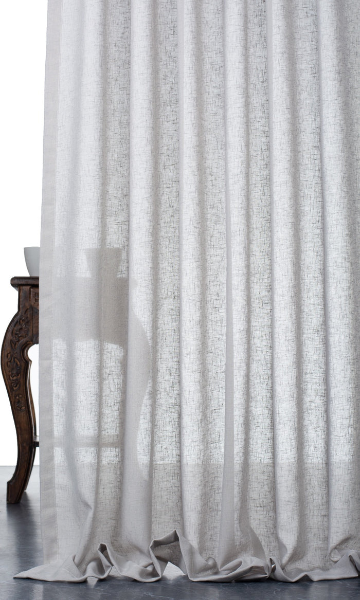Plain Sheer Curtains for Living, Bedroom, Kitchen, Bathroom (Cool Gray)