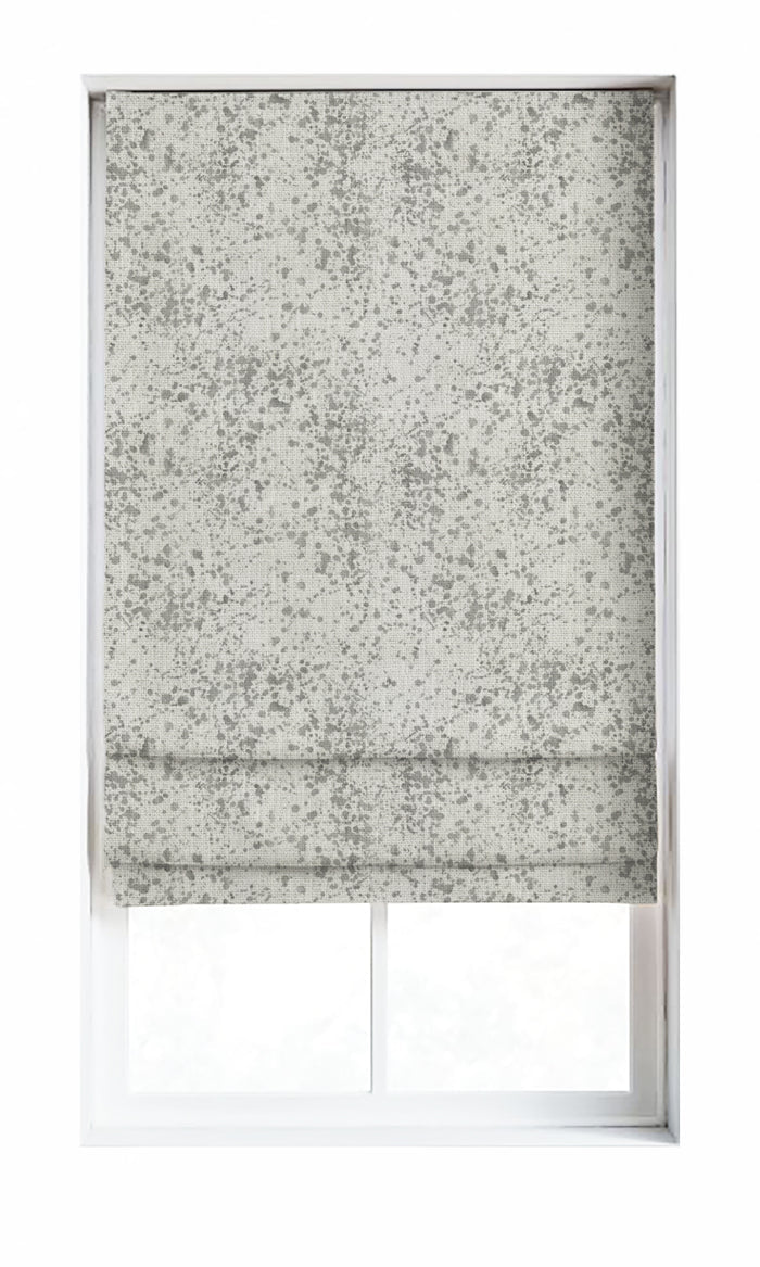 Abstract Print Window Treatments Fabric By the Metre (Eggshell White/ Grey)