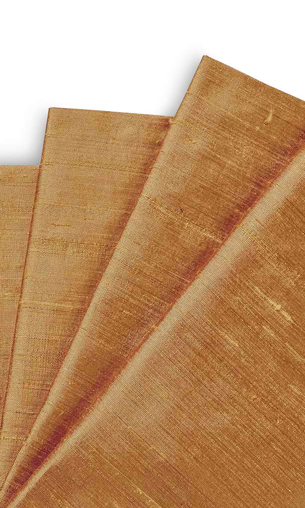 Dupioni Silk Drapes for Living, Bedroom, Kitchen, Bathroom (Saffron Orange)