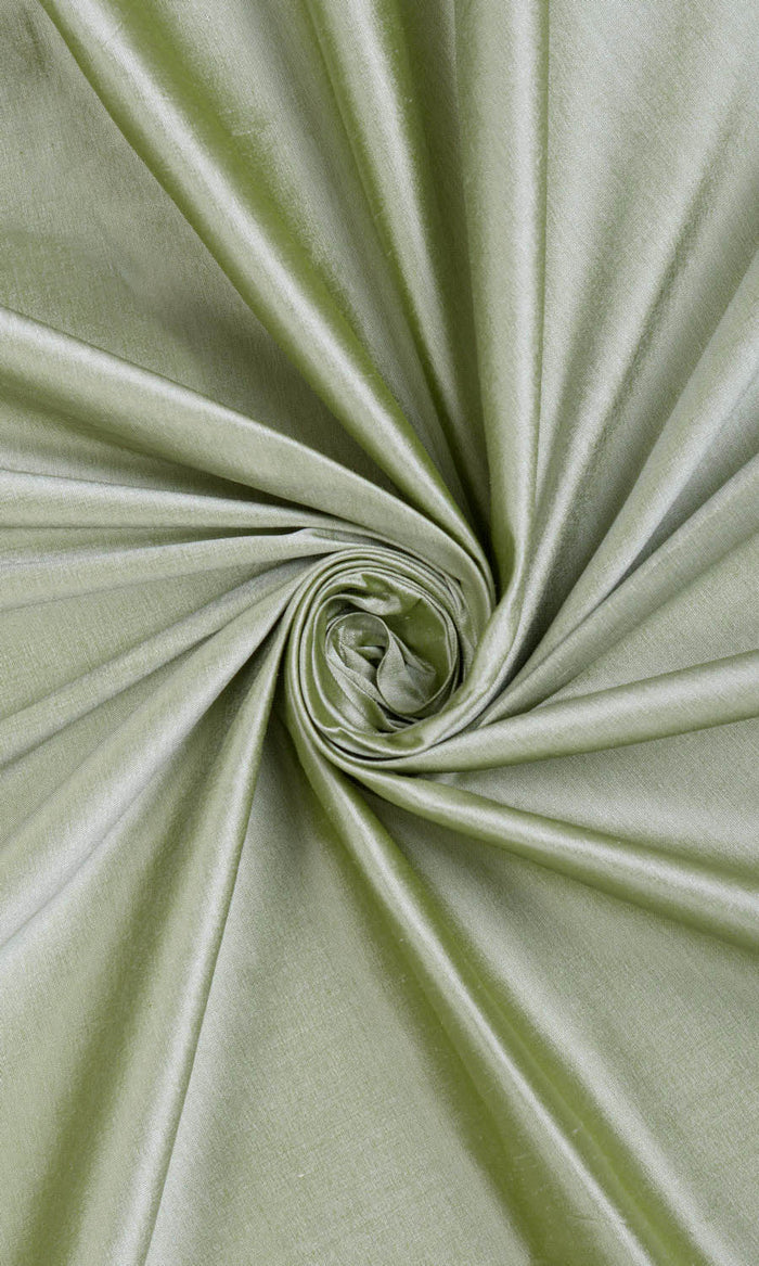 Shantung Silk Drapes (Celadon Green)