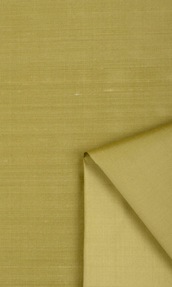 Shantung Silk Made-to-Measure Curtains (Warm Green)
