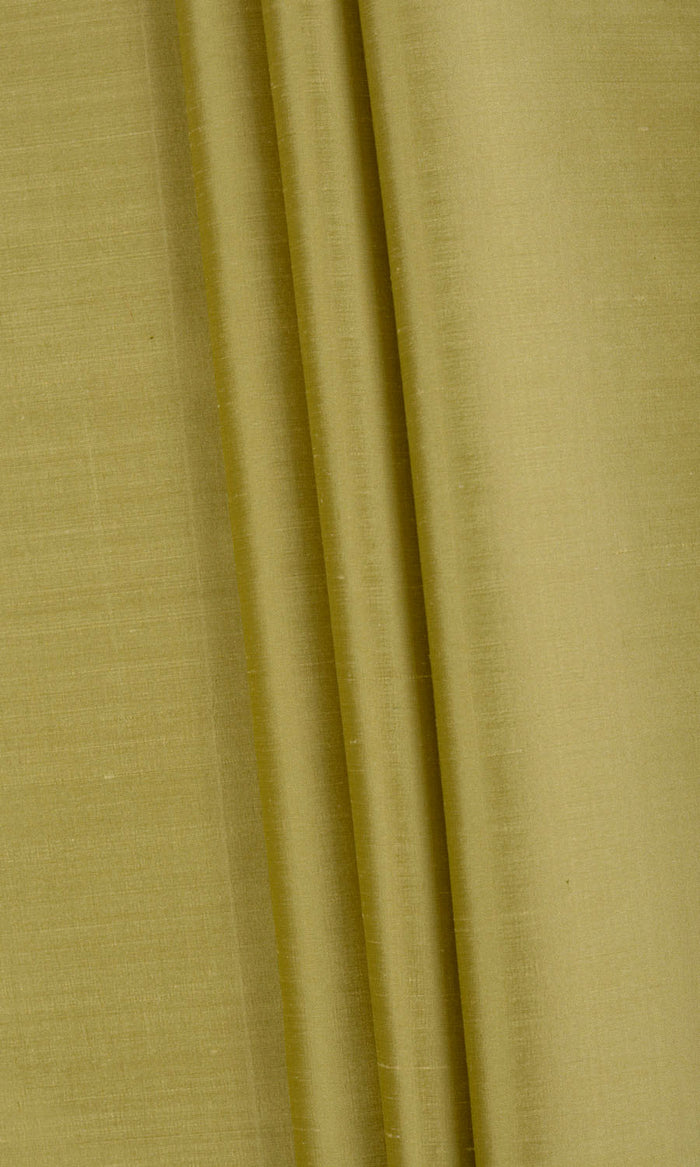 Shantung Silk Any Size Style Curtains (Warm Green)