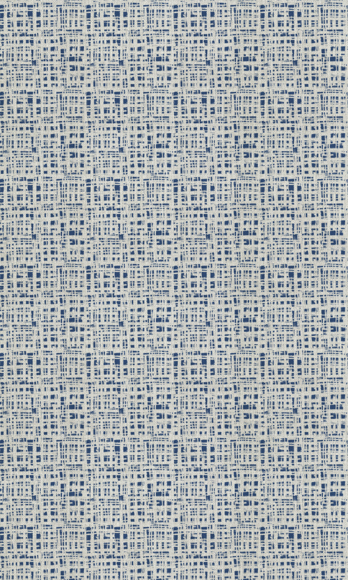 Abstract Print Drapery (Eggshell White/ Blue) Extra Long Short Wide