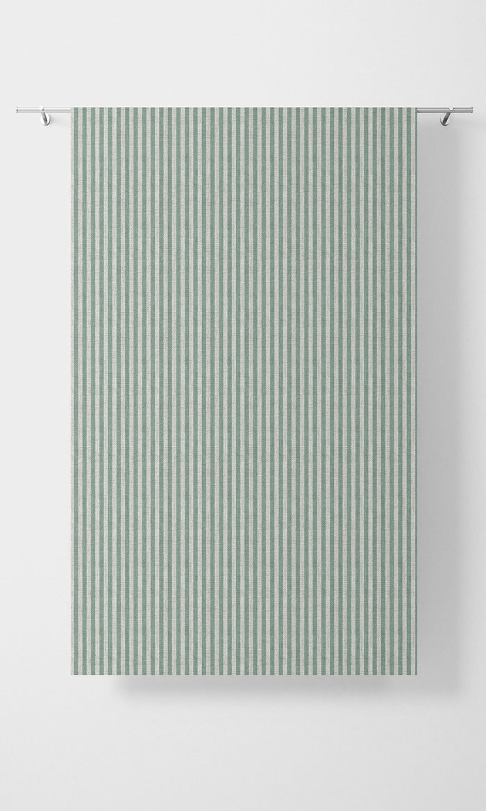 Modern Striped Pinch Pleat, Rod Pocket, Eyelet Curtains (Blue/ White)