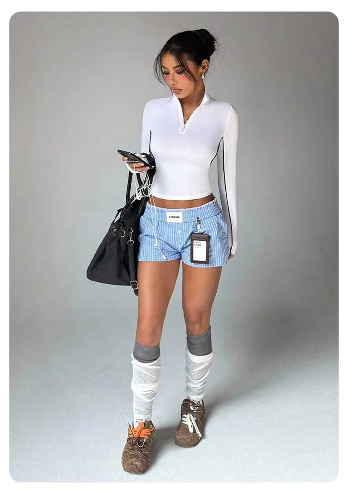 Half-Zip Long Sleeve Workout Top