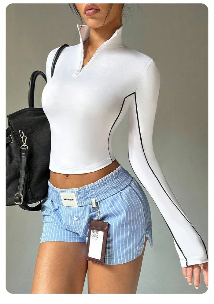 Half-Zip Long Sleeve Workout Top