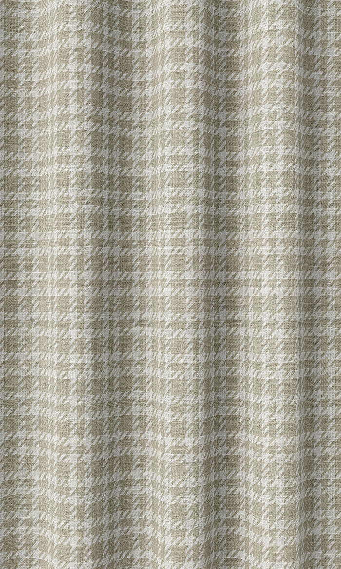 Striped Curtains (Sand Beige/ White)