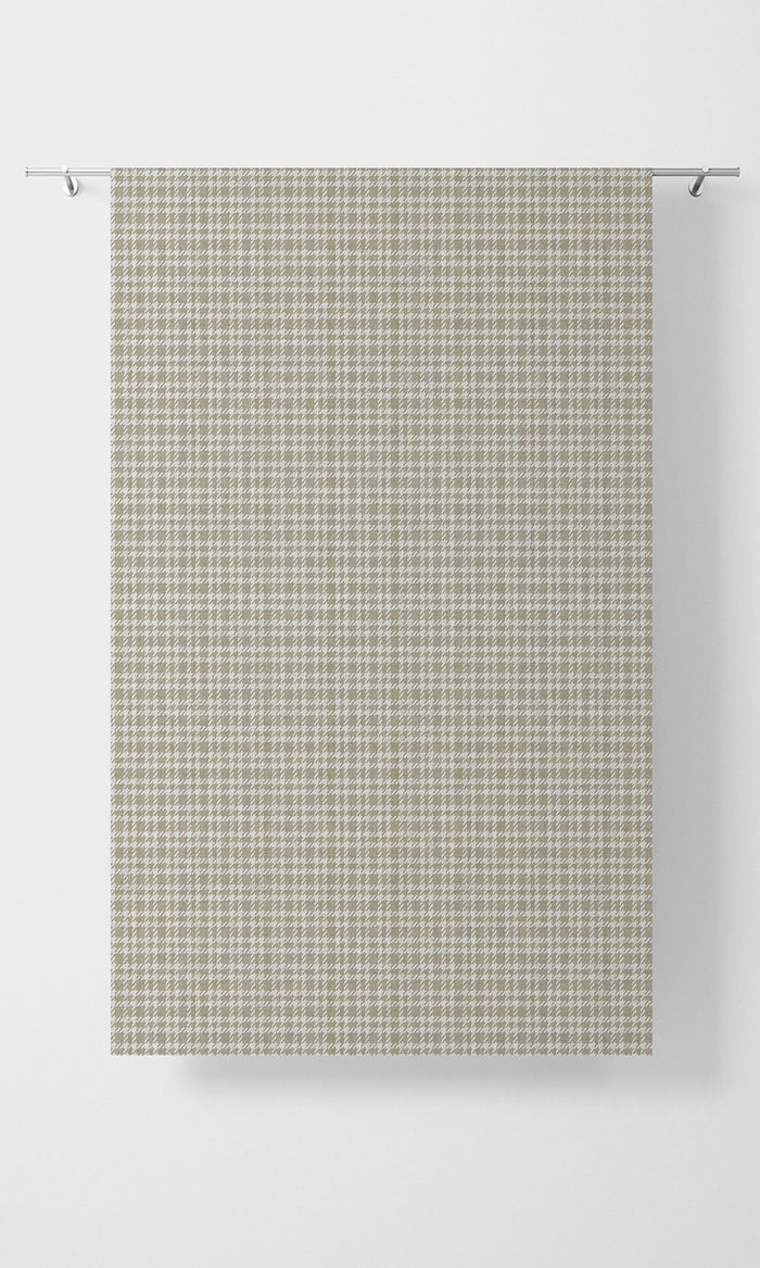Striped Pinch Pleat, Rod Pocket, Eyelet Curtains (Sand Beige/ White)