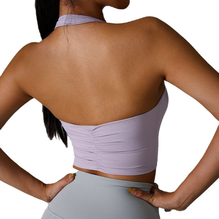 Halter Sports Push Up Bras Running Fitness