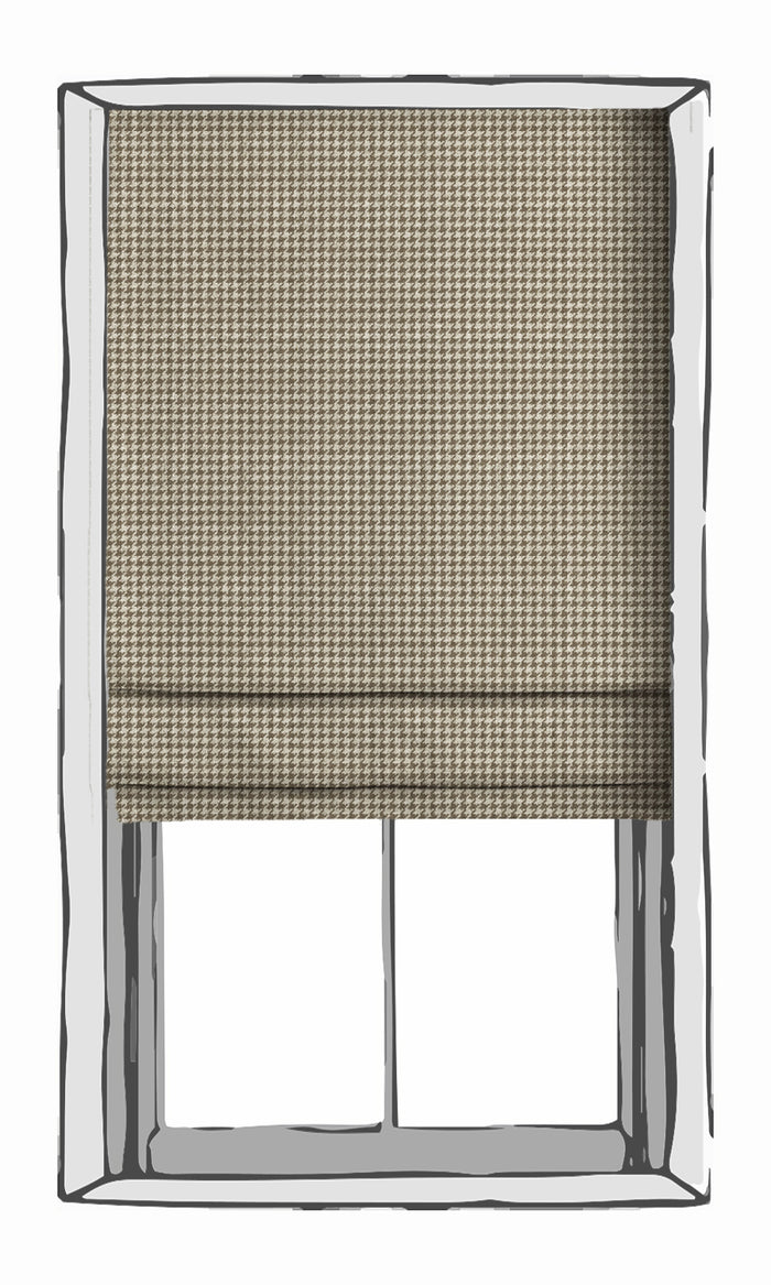 Houndstooth Patterned Curtains for Living, Bedroom, Kitchen, Bathroom (Brown)