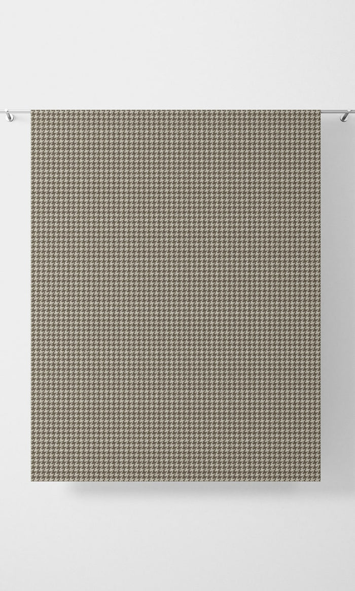 Houndstooth Patterned Curtains (Brown) Extra Long Short Wide