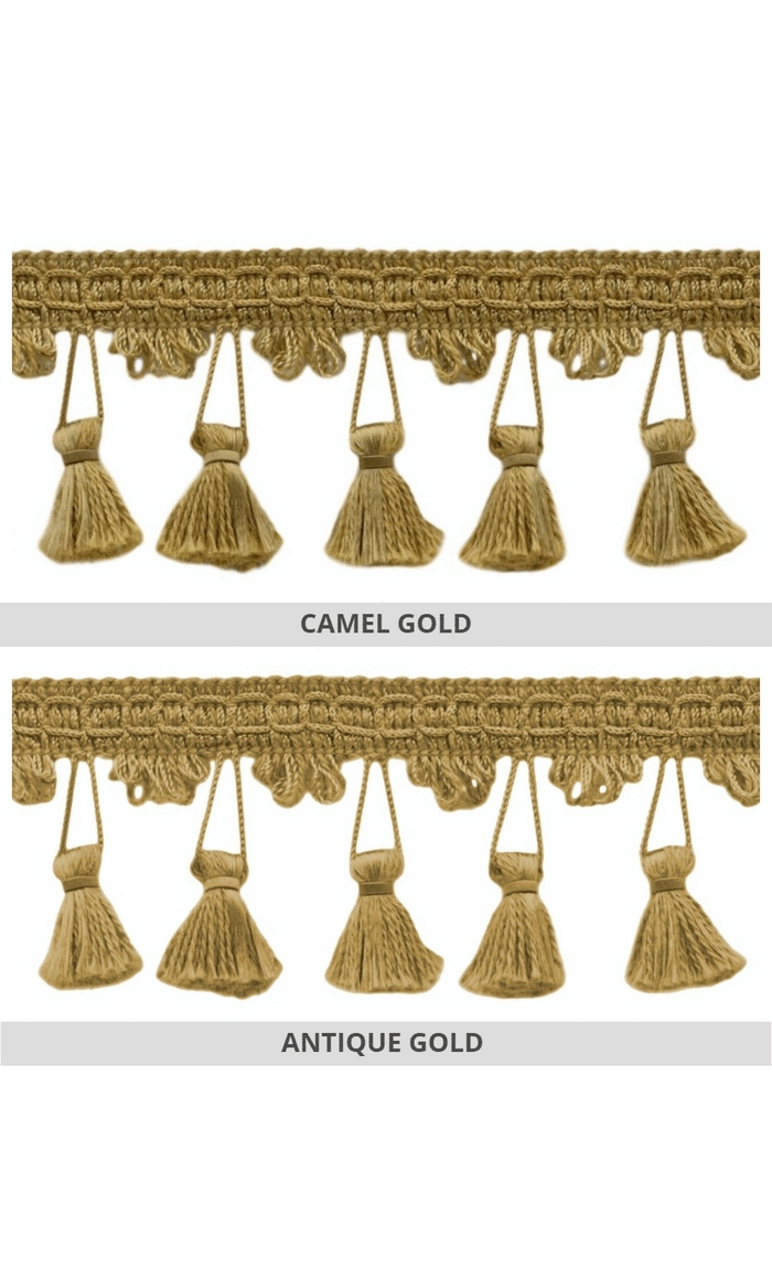 Curtain fringe border trim with tassels