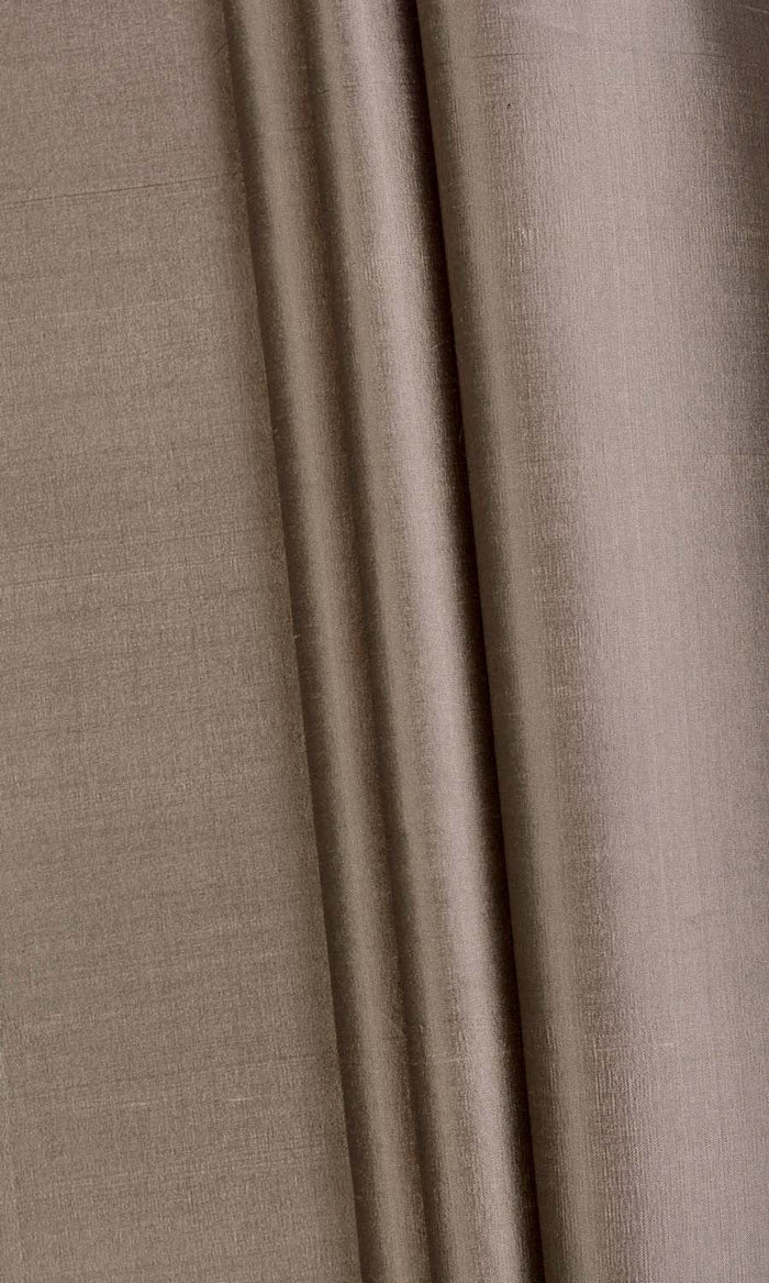 Shantung Silk Curtain Panels (Mocha Brown) Extra Long Short Wide